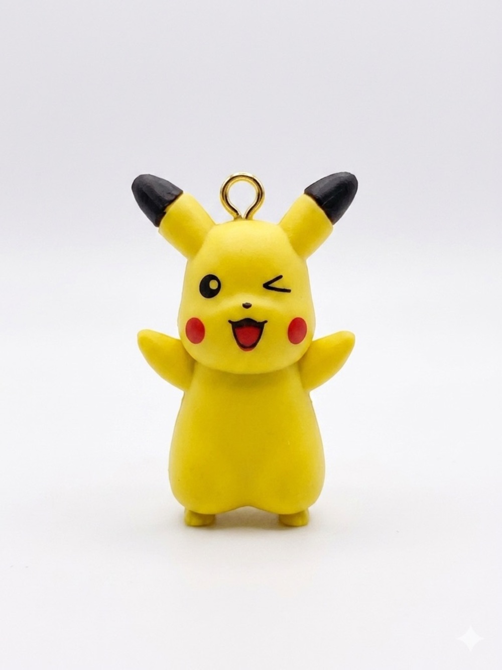 Winking Pikachu Yellow Rubber Charm Pendant